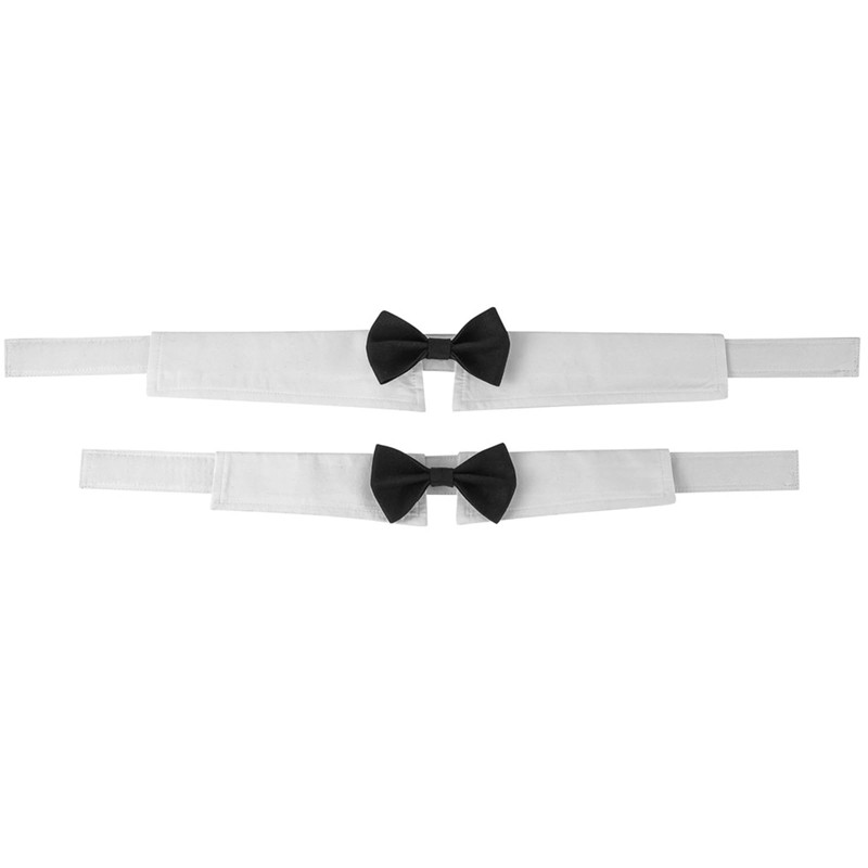 XUNQUCOM Pet Bow Tie Collar for Cats & Dogs (Black-S)