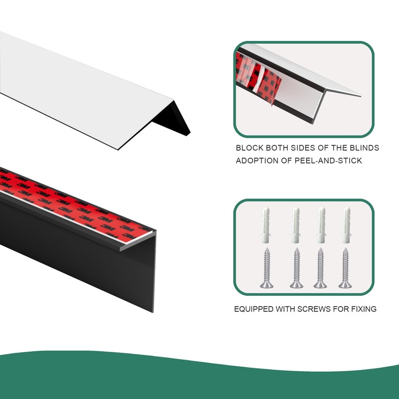 Bliwans Light Blocking Strips for Window Shades and Blinds, 100%