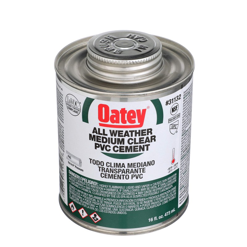 Oatey 31132 16 oz. PVC All Weather Clear Cement 10