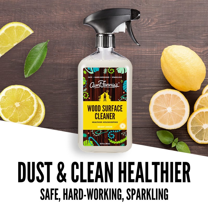 Aunt Fannie's All-Purpose Wood Spray Cleaner, Lemon (6-Pack)