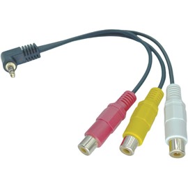 RCA (L/R/V) to 4 Pole 0.14 inch (3.5 mm) Conversion Cable, 0.7 ft (0.2 m)