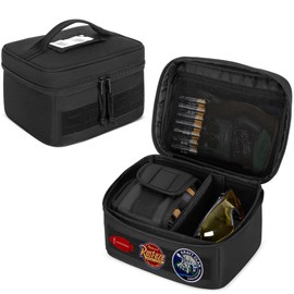 GOBUROS Shooting Earmuffs and Glasses Carrying Case, Soft Protective Carrying Storage Case for Earmuff and Shooting Glasses, Universal Earmuff Case for Hunting Shooting, Only Bag