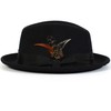 Montique Snap Brim Fedora Men's Felt Hat,Black,Large