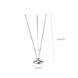 COHEALI Metal Flag Pole with Base Desk Flag Holder for Conference Rooms Easy Installation Lightweight Design and DIY Decorations Silver Tripod Stand