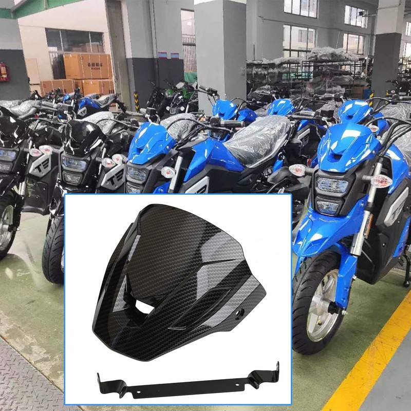 Minho Motorcycle Carbon Fiber Windshield Fit for Honda Grom Msx