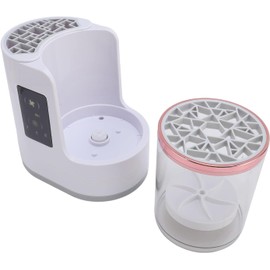 Máquina Limpiadora de Brochas de Maquillaje Eléctrica 3 en 1 con Secado Rápido y Soporte para Organización