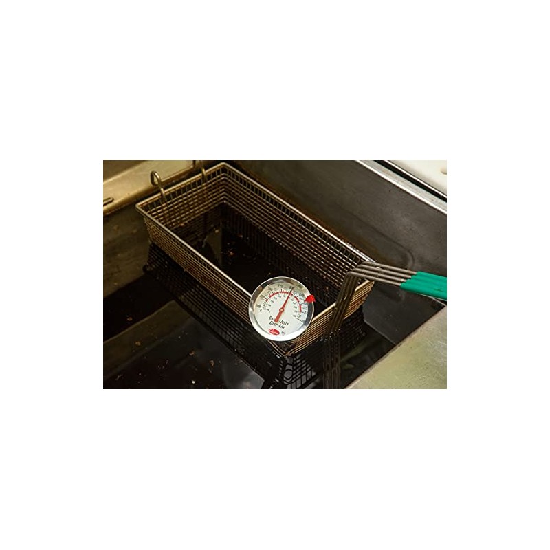 Cooper-Atkins Stainless Steel Bi-Metals Kettle Deep-Fry Thermometer, 50 to 550