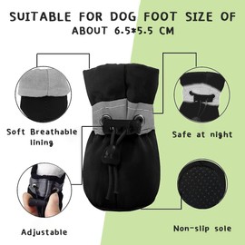 COYUN Pack of 4 Dog Shoes, Dog Boots, Paw Protection, Indoor Non-Slip Socks for Dogs, Non-Slip Paw Protection, Dog Socks, Outdoor Indoor Non-Slip Socks, Dog Soft Adjustable Paw Protection
