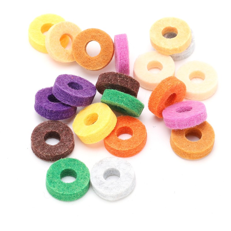 20Pcs Drum Cymbal Felt Multicolour Pad Instrument Accessory Replacement Part