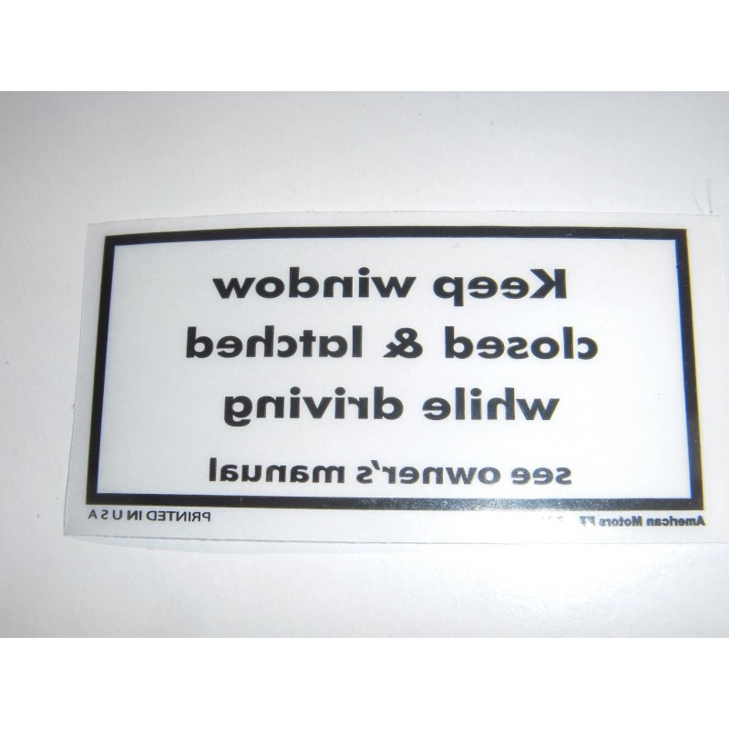 AMC NOS emblem window Gremlin Hornet Sportabout Concord Eagle Kammback