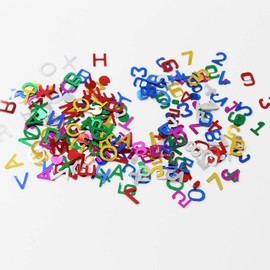 Healifty Assorted Alphabet Sequins and Spangles Craft Supplies Letter Loose Beads for Christmas DIY Craft Sewing Scrapbooking