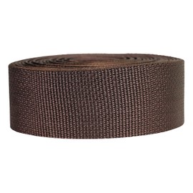 Strapworks Lightweight Polypropylene Webbing - Poly Strapping for Outdoor DIY Gear Repair, Pet Collars, Crafts – 2 Inch x 50 Yards - Brown