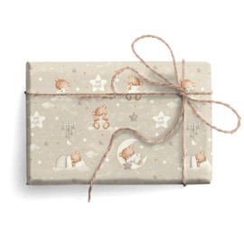Kartos Good Night Teddy Wrapping Paper, Folded