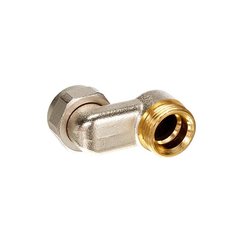 Oventrop S-Connection Fitting 3/4 Inch x 3/4 Inch Nickel-Plated Brass