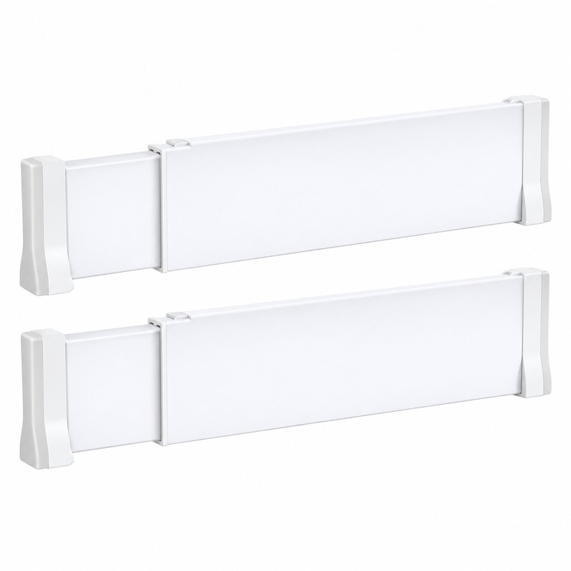 2-Pack Adjustable Drawer Dividers - 11.6–19.6 in Expandable Organizers for