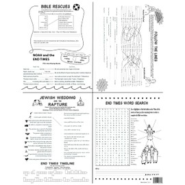 Beersheba Bible End Times Poster for Kids 17" x 22" with Free Printable Worksheets For Bible Classroom, Homeschool, Sunday School and Christian Learning