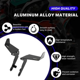 Motorcycle Adjustable Fairing for Aprilia RSV4, RSV1000 Tuono V4 (2009-2020) - Premium Aluminum Alloy Motorcycle Winglets for Aprilia (Black)