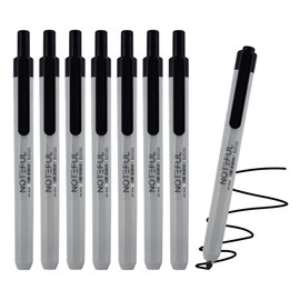 NOTEFUL Retractable Permanent Markers, Fine Tip Marker Set, Office Supplies, Teacher Supplies, Black, 12 Count