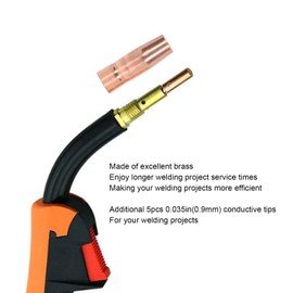 MIG Welding Accessory MIG Welder Gun Accessory Efficient Brass Nozzle Tips Kit Equipment for FC90 80GL, fit for Welding Projects [7 Piece Set]