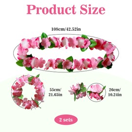 Pack of 8 Flower Chain Hair Accessories, Hawaii Chain Flowers Birthday Decoration, Hawaii Outfit Women, Malle Accessories, Garden Party Decoration, Haw Dress, Flower Chain Bicycle, Beach Party