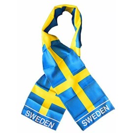 RFCO Sweden Country Lightweight Flag Printed Knitted Style Scarf 8"x60"