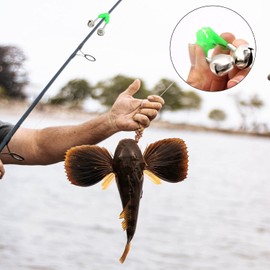 Semazz Fishing Alarm Bells,10 PCS Fishing Rod Bite Alarm Fishing Ring Bell Loud Sound Bite Fishing Rod Alarm Fishing Bells Clips for Fishing Enthusiasts