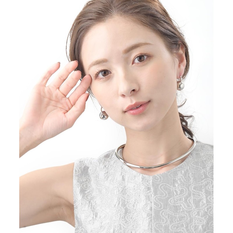 VingTAINE C3350 Neck Cuff Choker Necklace, Metal, Simple, Casual, Adult,