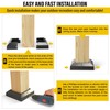 AECXM 4Pack 4"x4" Aluminum Deck Post Base Cover, Split Post