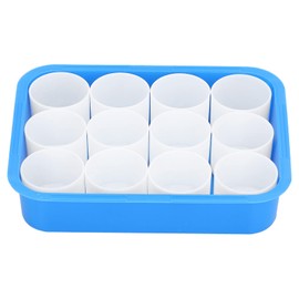 12 Pcs Painting Cups with Storage Box No Spill Paint Cups Washable Paint Mix Cups Kids Painting Tools for Watercolor Tempera Home School