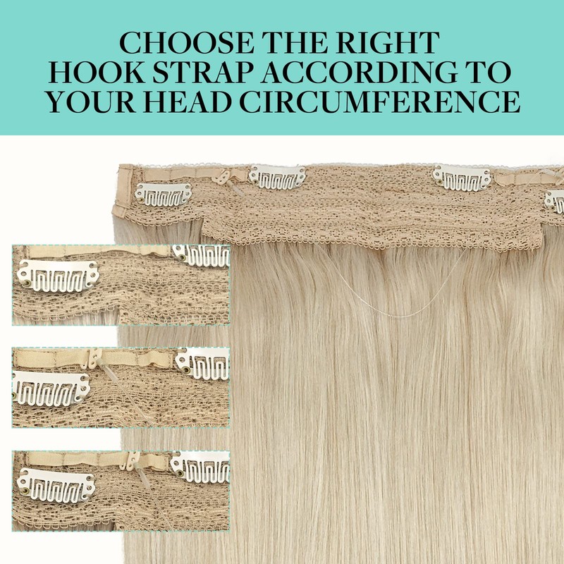 DOORES Blonde Wire for Hair Extensions 8pcs 18.5cm 24.5cm 30cm
