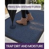 DEXI Front Door Mat Outside Entrance, 2x3 ft Rubber Entry