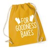 Hippowarehouse For Goodness Bakes Drawstring Cotton School Gym Bag 37cm