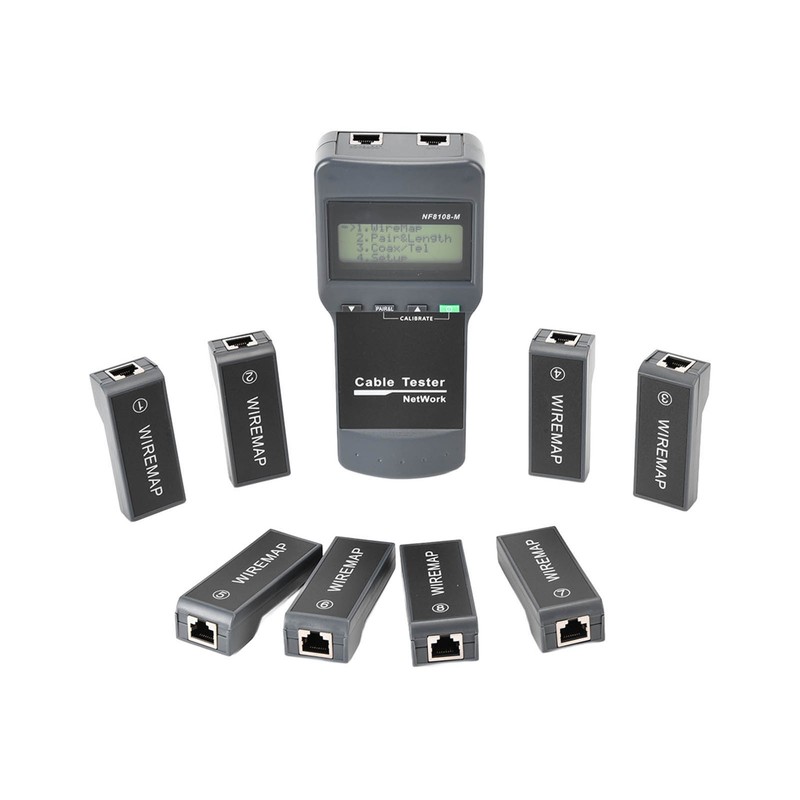 F‑8108‑M LCD Display Network Cable Length Tester Cable Wire Fault