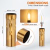 PATIKIL 3.15 Tall Candle Covers Sleeves, 9 Pcs Metal E14