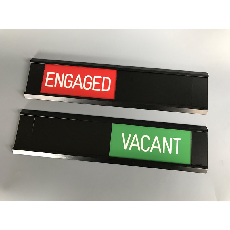 Sliding Signs - Entry Control - Engaged (RED) / Vacant