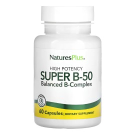 Natures Plus, Super B-50 Complex, Energía Y Metabolismo. Sabor Sin Sabor