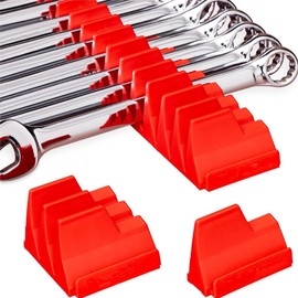 Magnetic Tool Box Tray Set For Spanner Organization | Garage Wrench Rack System 20 Slots Modular Magnetic Wrench, D 20 groups