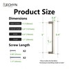 LECHYN Satin Nickel Kitchen Cabinet Pull, 10 Pack 5 Inch(128MM)