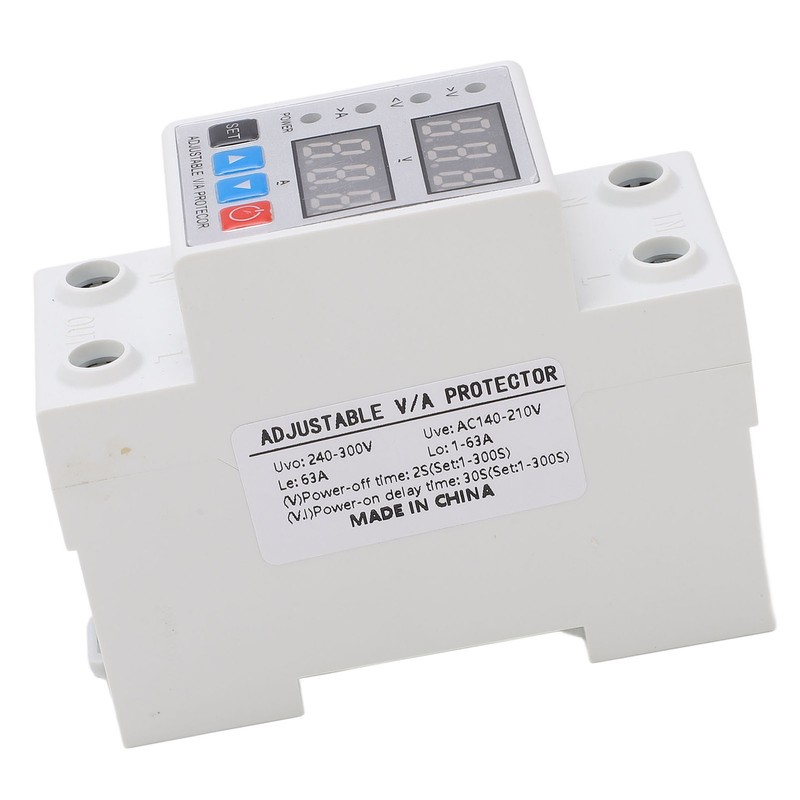 Over Under Voltage Protective Device DIN Rail Adjustable Dual Display