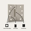 MEGA HANDLES - Square Barrel Hinges with Square Corners, Stainless
