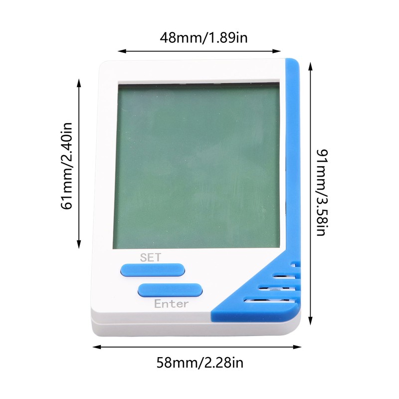 Indoor Outdoor Thermometer Hygrometer Digital Display Temp Humidity Monitor with