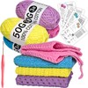 zwzxd Beginner Crochet Kit: Cotton Thread, Hooks & DIY Dishcloth
