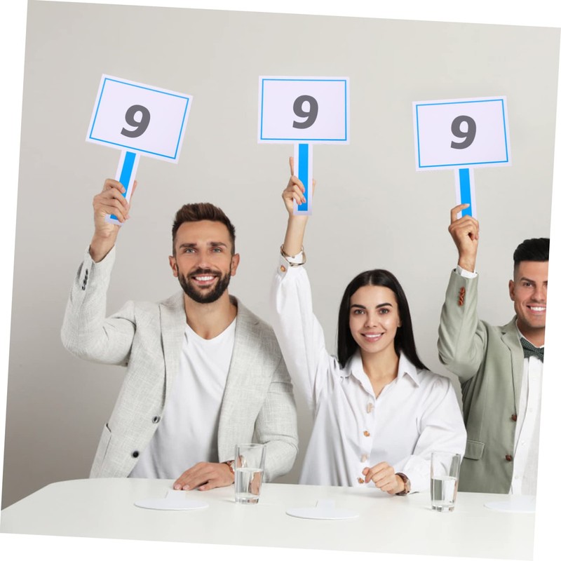 Ciieeo 3pcs Blank Board Bid Auction Classroom Sign Padding Game