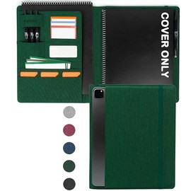 Kaitiaki Folio Cover 2.0 Compatible with Rocketbook Smart Notebook - Portfolio Organizer Padfolio, Business Card Holder support Letter Sized Writing Pad, Portfolios for Men & Women (Green)