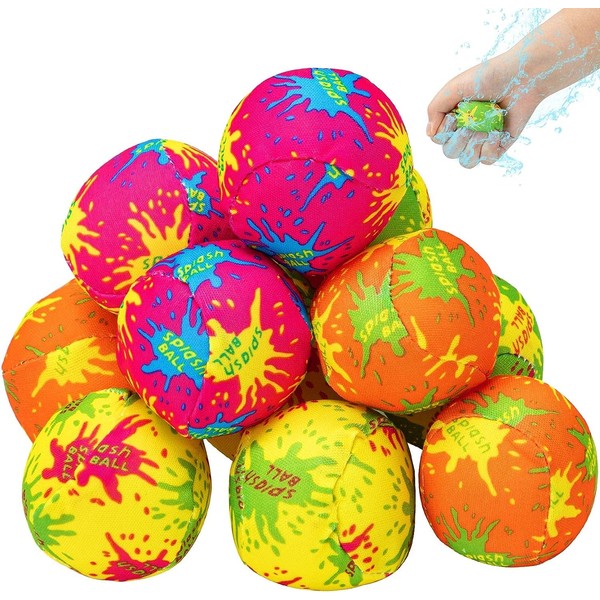LATERN 30Pcs Water Bomb Balls, 5CM Reusable Water Absorbent Ball Mini Water Splash Balls for Outdoor Water Activities Pool Beach Party Favors Summer Water Fight Games