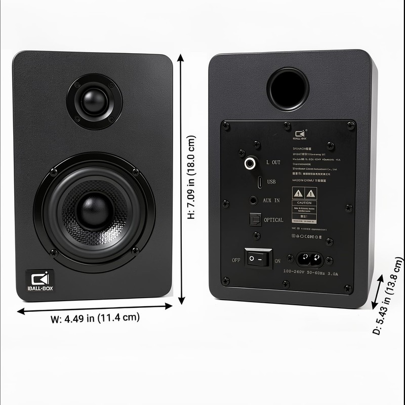 IBALL·BOX H1 Computer Speakers for Desktop PC, Monitor & Laptop,