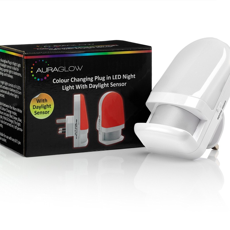 Auraglow Automatic Plug in Colour Changing LED Nursery Night Light
