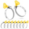 Poppstar 10x Hose Clamps with Wing Nut Stainless Steel Clamping