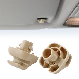 SamWinGear 2PCS Sun Visor Clips for Cars, Visor Clip Hook for Honda Accord Civic Odyssey CRV Pilot Sunvisor Retainer Clips Bracket Hanger Replacement Accessories 88217S01A01ZA 88217S04003ZA(Beige)