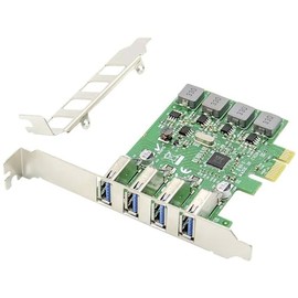 DIGITUS IO Card - PCIe - USB 3.0 Interface Card - SCSI USAP - 4-Port USB Type-A - Max 5Gbps - Chipset VL805